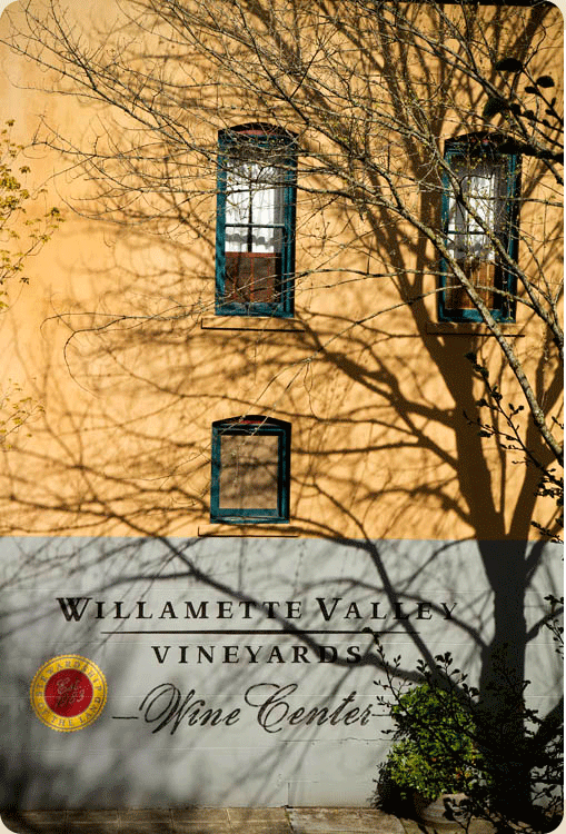 The Willamette Valley Vineyards Wine Center-across the street from the Flats