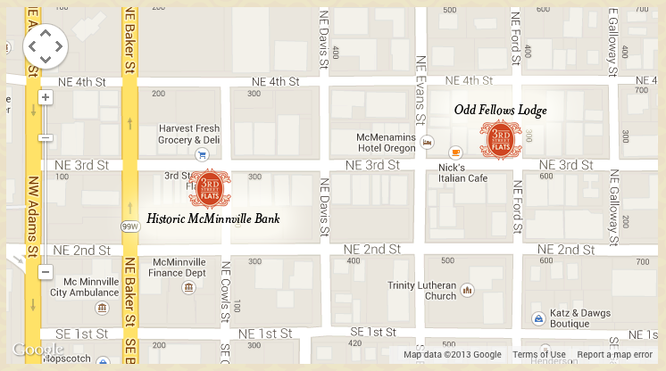 McMinnville Location 3rd Street Flats   Newmap 