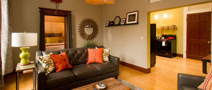 Flat 2 Living Room • 3rd Street Flats