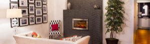 Fireplace in Flat #5 at Third Street Flats