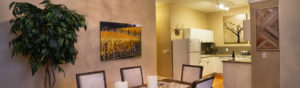 Dining Area and Kitchen in Flat #6 at Third Street Flats
